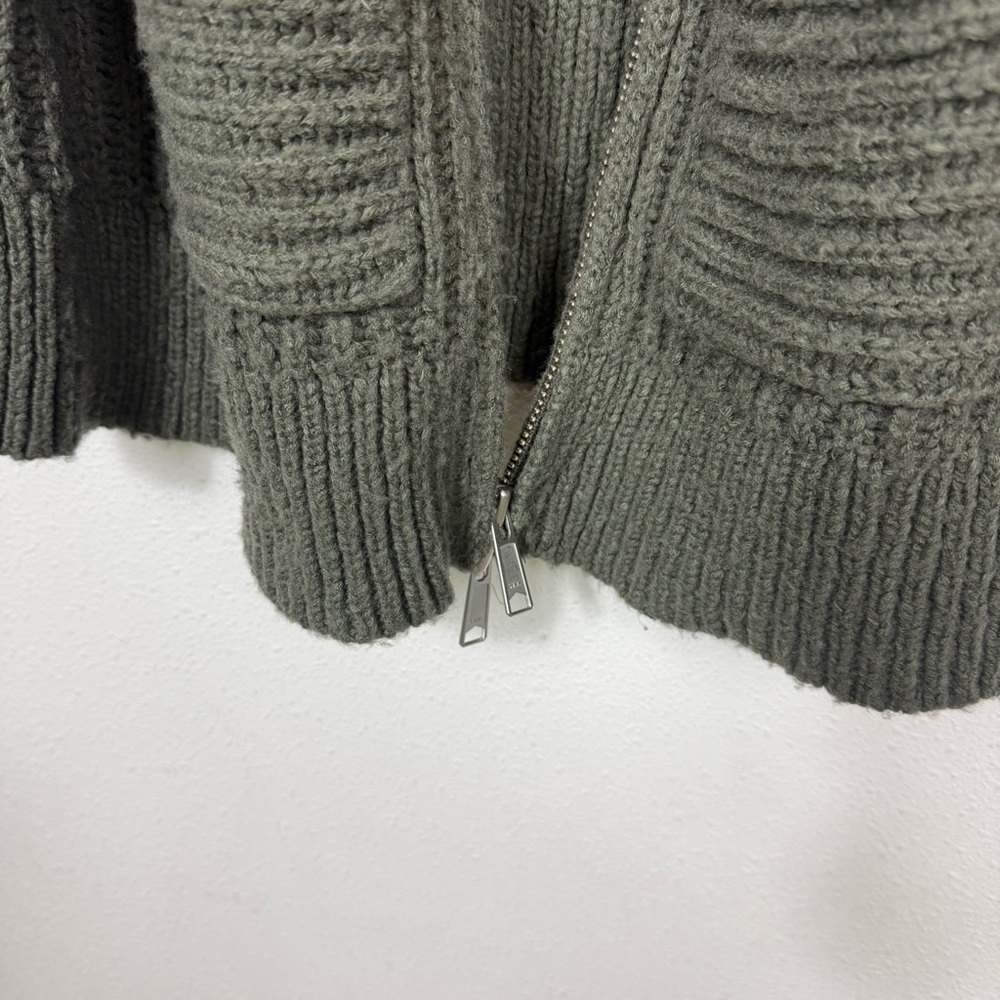 Anthropologie Pilcro Zip Front Longline Green Cardigan Sweater Wool Blend Sz 2X - Picture 11 of 16